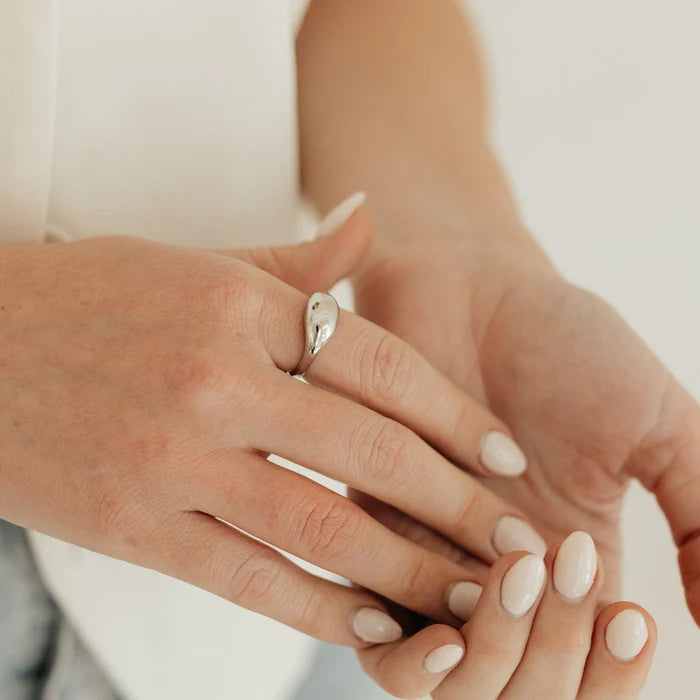 Luna silver ring