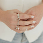 Luna silver ring