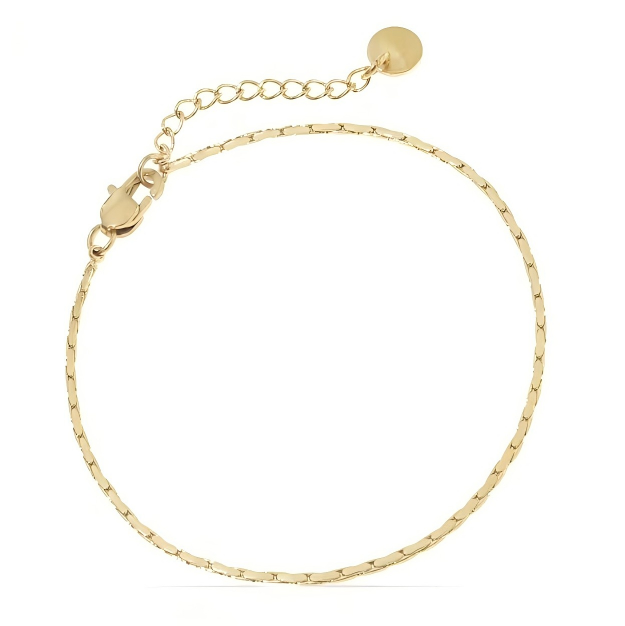Minimalist thin gold chain bracelet