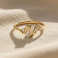 Moissanite wave ring