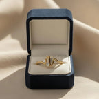 Moissanite wave ring