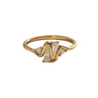 Moissanite wave ring