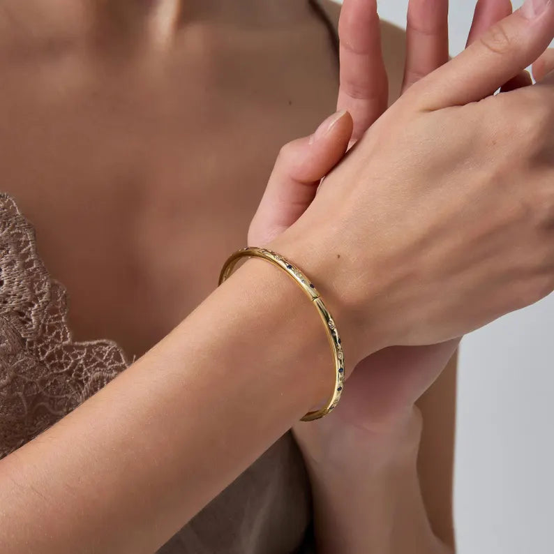 Starry sky gold plated bracelet