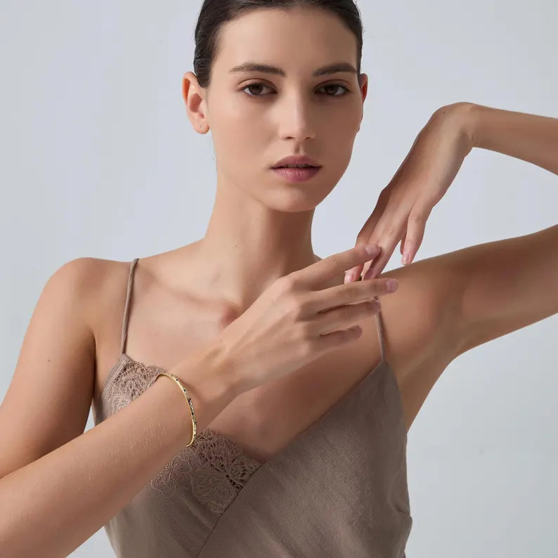 Starry sky gold plated bracelet