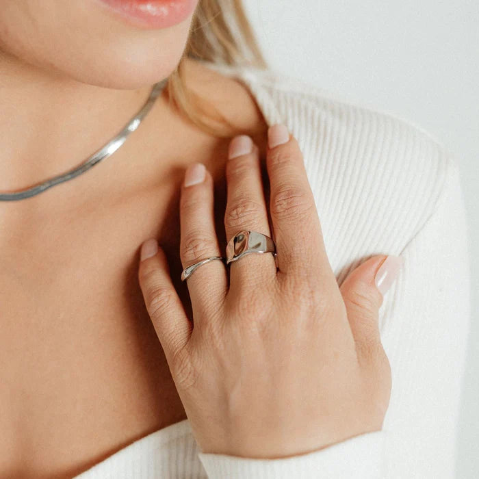 Silver jaina ring