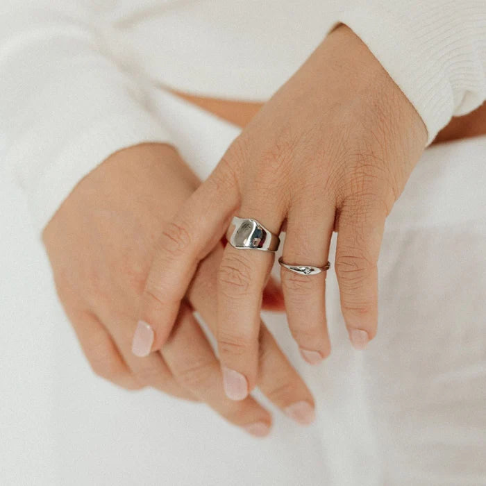 Silver jaina ring