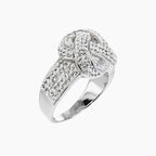 Swarovski crystal knot ring