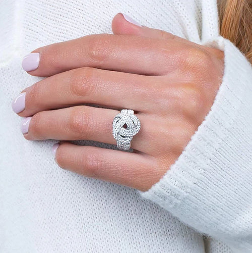 crystal knot ring