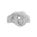 Swarovski crystal knot ring