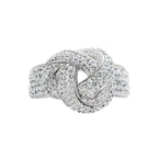 Swarovski crystal knot ring